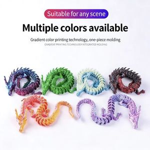 Dragón de Cristal PLA Impreso en 3D de 60 cm, Juguetes Creativos Coloridos para Niños, Animales Divertidos y Amigables, Figura de Acción de Dinosaurios, Regalo - Product Image 4