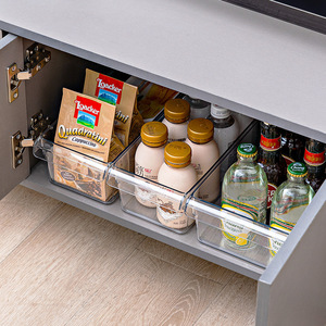 Transparent Refrigerator <b>Storage</b> <b>Box</b> Rectangle With Plastic Lid For Food Vegetable Organization Kitchen Fridge Organizer - Product Image 3