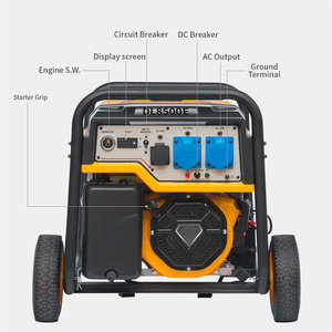 Portable Single Phase <b>Auto</b> Speed <b>Electrical</b> Starting <b>System</b> Home Use Generator Super Silent Features Gasoline Generator DL8500E - Product Image 5