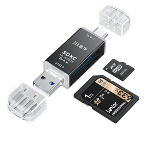 Lector de Tarjetas USB 3.0 2 en 1, Ranura Dual SD TF SDXC, Alta Velocidad 5 Gbps, Adaptador OTG Portátil para Computadora Portátil, Teléfono, Cámaras - Product Image 1