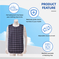 Vente en gros, extra large, tablier sans manches réutilisable, imperméable, lavable, pour adulte, pour les patients âgés