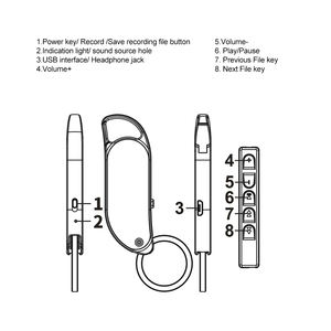 V11ミニ音声起動レコーダーデジタル録音リスニングデバイス小型MP3プレーヤースマートオーディオサウンドボイスレコーダー - Product Image 6