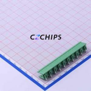 KF2EDGR-7.62-10P Plug-in Terminal Block Bent Lead Through Hole,P=7.62mm Board-to-Board / Socket - Open 1x10P 7.62mm Green - Product Image 2