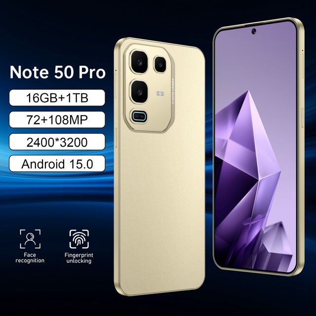 Global Version Note 50 Pro 5G Smartphone Deca Core 108MP Camera CDMA French/Spanish Support 7.3" HD AMOLED Screen Dual SIM Card