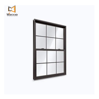 Nueva construcción, ventanas dobles de aluminio con doble acristalamiento negro