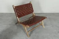 Chaise longue en bois Scandianavia Vintage Green Sage Boucle Mid Century Design Brunt Umber Marocain Chair Fauteuil