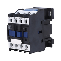 Contacteur AC 3P CJX2 LC1 D0910, bobine 12V, triphasé 50/60Hz, rail DIN, contact auxiliaire 1NO pour commande de moteur industriel