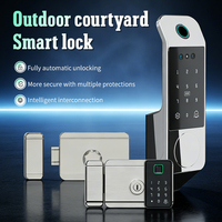 Cerradura Inteligente para Puerta Exterior con Control Remoto por Huella Dactilar de Doble Lado, Tarjeta Electrónica, TTLock, Tuya WiFi, Resistente al Agua
