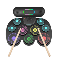 Version anglaise de vente chaude transfrontalière ensemble de batterie de percussion roulé à la main coloré pratique modèle de bureau Portable couleur ED-41