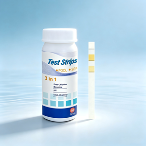 Bandelettes de test 3-en-1 pour piscine et spa - 50 unités - Test rapide en 30 secondes pour le chlore libre et le <span class=keywords><strong>pH</strong></span> (6,8-8,4) - Substrat papier - Modèle W-3 - Product Image 5