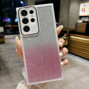 Guscio per telefono cellulare intelligente con colori sfumati glitterati per samsung un 54 s20fe s22 a22 a32 a10