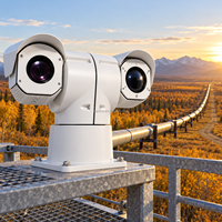 Caméra thermique de sécurité pour usine pétrochimique, panoramique/inclinaison, grand angle, vision nocturne, IP66, pour surveillance périmétrique longue portée