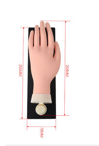 Main Flexible en Silicone pour entraînement de <span class=keywords><strong>faux</strong></span>-ongles, 1 pièce, modèle de main, outil mobile pour pratiquer les ongles - Product Image 6