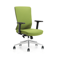Chaise de bureau élégante en maille ergonomique pour le bureau, design moderne, petite chaise verte rotative, grande et grande taille pour les visiteurs