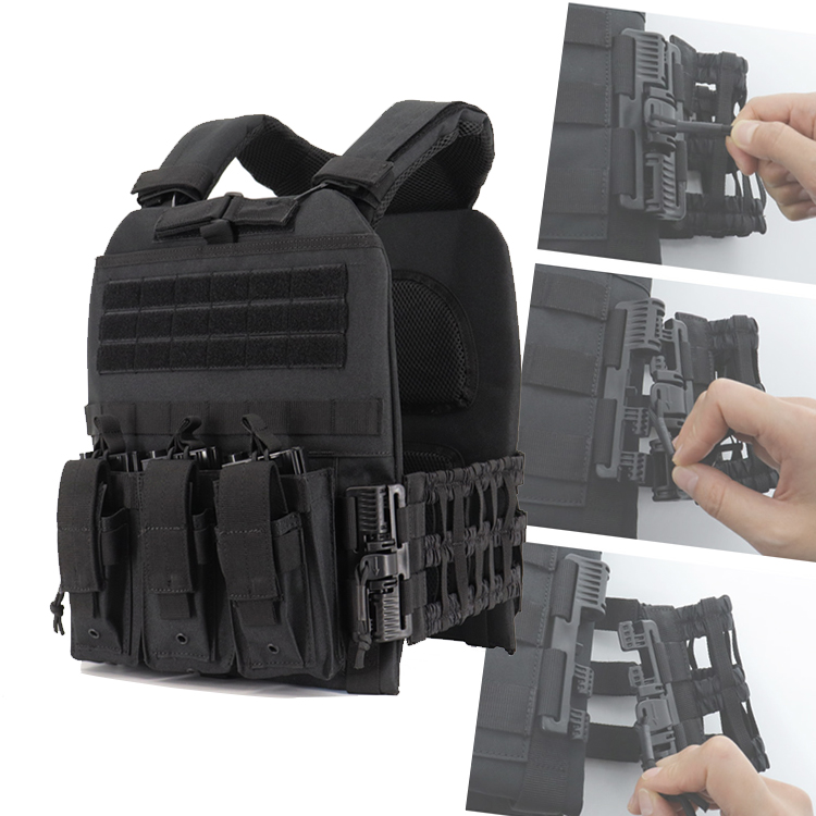 Быстросъемный легкий военный модульный мягкий жесткий армированный тактический жилет для переноски тарелок с мешочками Cummerbund