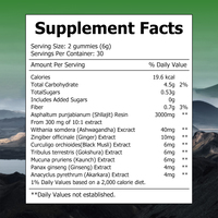 Gummies de Shilajit de l'Himalaya - Meilleures ventes - Améliore la concentration - Maintient la santé immunitaire - Soutient le bien-être général - Favorise l'énergie naturelle