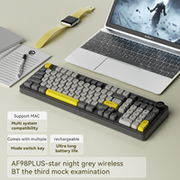 Clavier à membrane filaire Ajazz AF98, 98 touches, éclairage arc-en-ciel, touches colorées, clavier de jeu et de bureau pour PC portable
