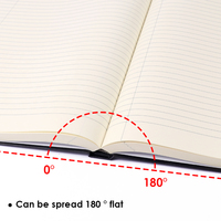 Cuaderno de Notas Foska de Tapa Dura, 60 g/m², 400 Páginas, Papel Negro Liso para Escribir, Tamaño Grande