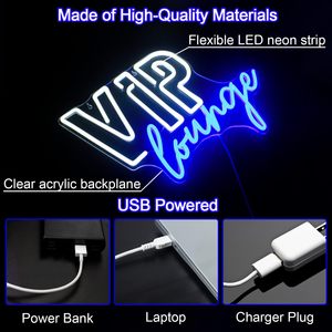 Vip Lounge Letreros Neon LED dimmable USB powered ambient <b>light</b> store <b>window</b> decoration <b>light</b> street indicator <b>light</b> Customized - Product Image 2