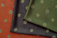 Printemps été nouveau tissu acétate brodé fleur motif foncé parfumé nuage tissu Hanfu gilet Orange Jacquard tissu