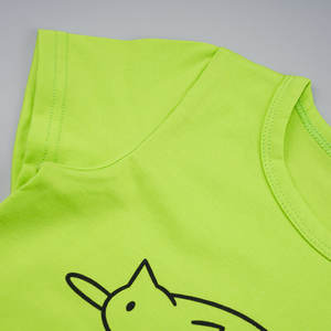 T-shirt en polyester/coton respirant et écologique sur mesure pour garçons et filles, avec logo personnalisé imprimé, manches courtes, décontracté, vente en gros - Product Image 4