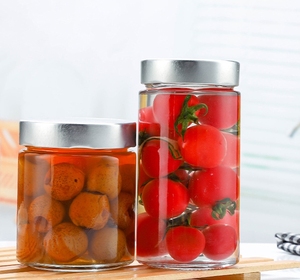 <span class=keywords><strong>Pot</strong></span> en verre transparent large bouche cornichon Sauce <span class=keywords><strong>tomate</strong></span> conserves de fruits Sauce chili <span class=keywords><strong>confiture</strong></span> miel noix <span class=keywords><strong>pot</strong></span> de stockage en verre - Product Image 1