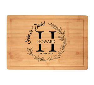 Tabla de Cortar Rectangular de Bambú Personalizada para Encimera, Tabla de Picar Grande Grabada para Carne - Product Image 1