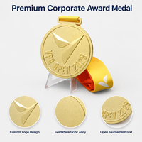 Médaille personnalisée en alliage de zinc doré, ronde, pour tournoi sportif, événement d'entreprise, récompense, souvenir de finisseur, OEM
