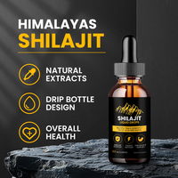 Gouttes liquides de Shilajit pur, extrait de résine minérale de l'Himalaya, formule à l'acide fulvique, soutient l'énergie quotidienne, la vitalité et la nutrition