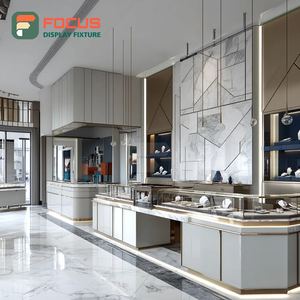 High Visibility Jewelry Shop Display Metal Frame Mall Counter Glass Showcase - Product Image 1