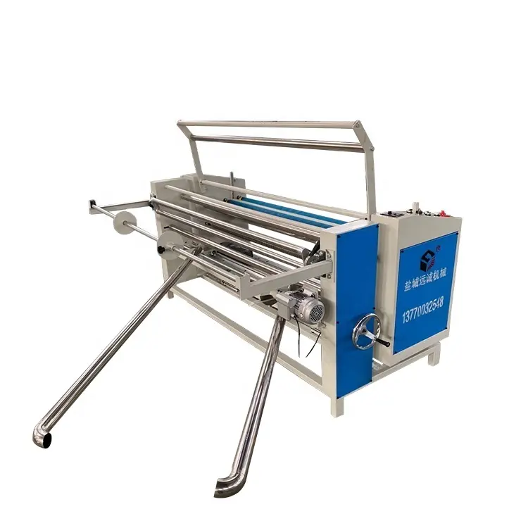 45 degree knitted fabric twill bias cutting and rewinding machine