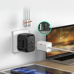 Caricabatterie GAN da 100W con <span class=keywords><strong>Adattatore</strong></span> Internazionale <span class=keywords><strong>per</strong></span> Accessori, Ricarica Rapida QC 3.0, Caricatore da Muro Veloce <span class=keywords><strong>per</strong></span> Telefono - Product Image 2