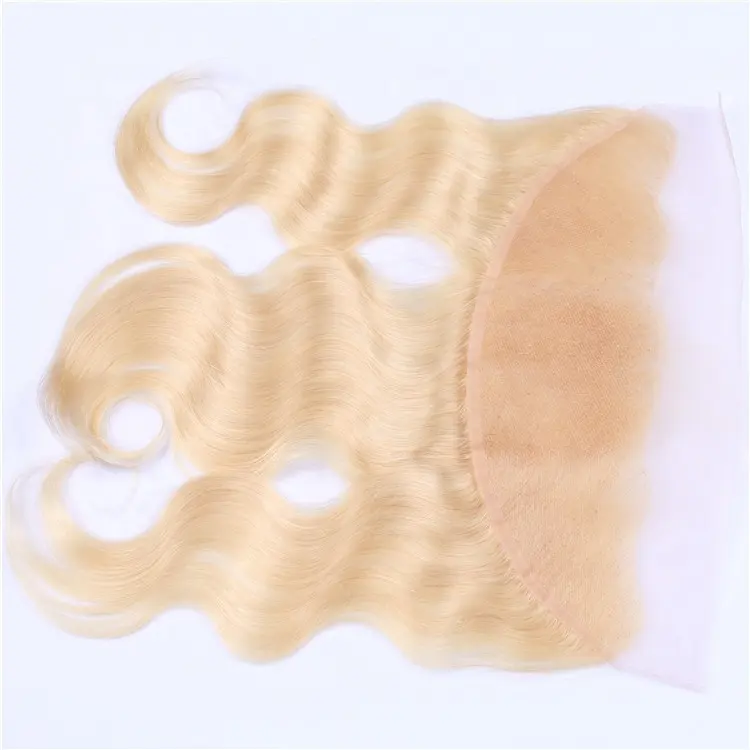 Wholesale Raw Virgin Brazilian Human Hair 613 Blonde Body Wave 13*4 Lace Frontals