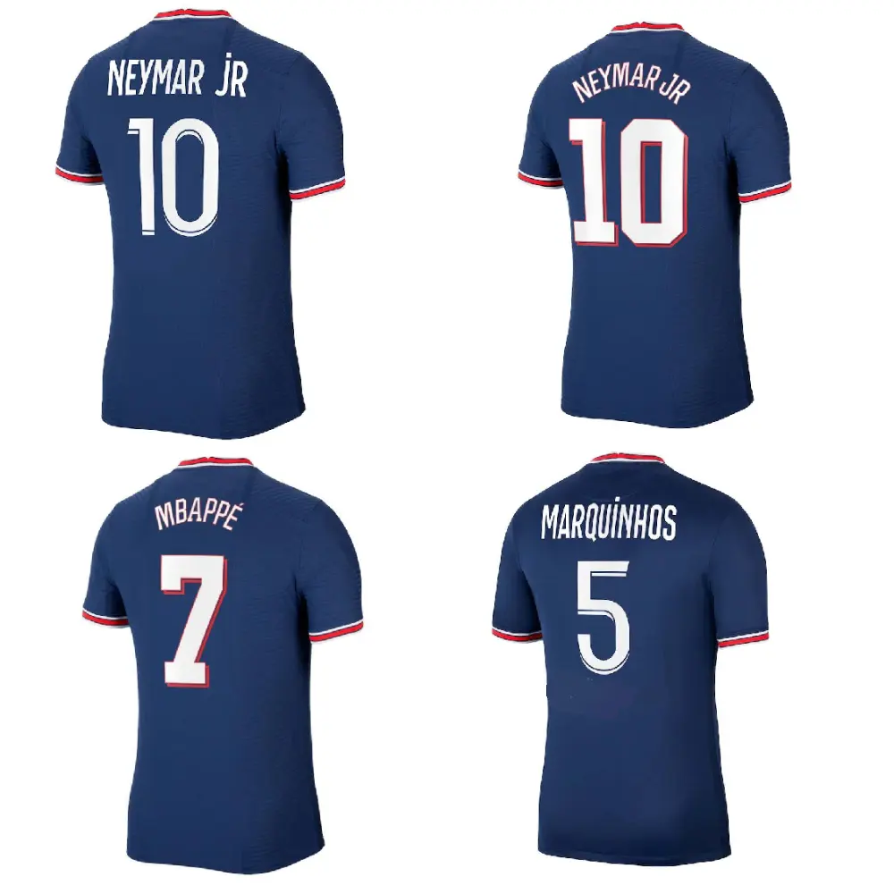 20 21 22 Nieuwe Model Man Grade Thaise Kwaliteit Voetbal Jersey Neymar In Voorraad Mbappe Voetbal Shirts