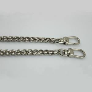 <span class=keywords><strong>Tracolla</strong></span> a Catena a Spiga in Metallo da 120 cm 47'' di Ricambio per Borsa <span class=keywords><strong>Oro</strong></span> Argento Canna di Fucile con Ganci per Creazione Borse Fai-da-Te - Product Image 4