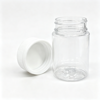 Pot en PET transparent de 3 oz (100 ml) avec couvercle anti-effraction et sécurité enfant, sans BPA, pour aliments