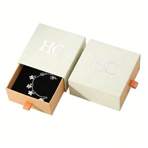 Custom Bangle Box Luxury Rigid Sliding Jewelry Gift Box Flocked <b>Insert</b> Foil Stamping Custom Logo Jewelry Packaging Manufacturer - Product Image 3