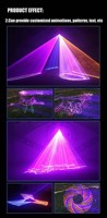 Luz Láser para Bodas de 10W 6W 5W 4W 3W 2W, Proyector de Espectáculo Láser DMX ILDA RGB, Funciona con Máquina de Humo y Animación