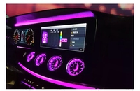 Iluminación Ambiental de 64 Colores W213 para Mercedes-Benz Clase E 2016+, Luz Interior, Rejilla de Ventilación, Altavoz Giratorio 4D
