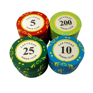 Fichas de póker personalizadas de arcilla y hoja de hierro con excelente durabilidad para juegos de mesa y casinos - Product Image 3