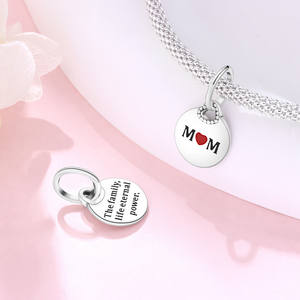 Colgante familiar de disco con correa de cobre blanco en stock, accesorio de joyería DIY original de alta gama para mujer - Product Image 5