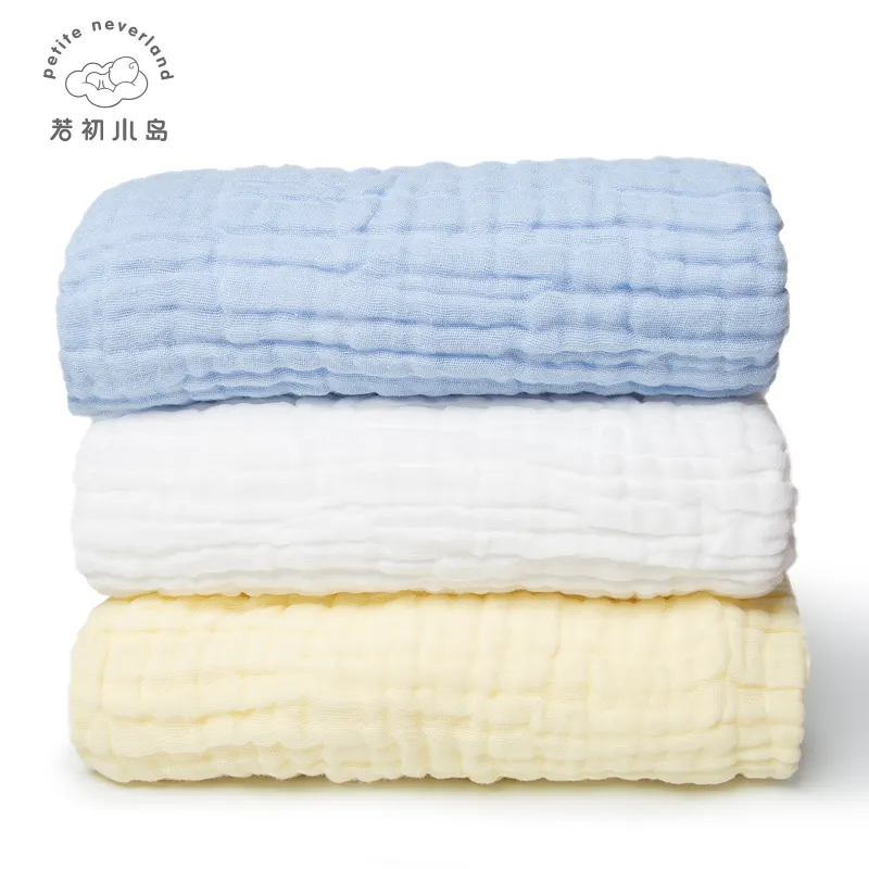 6 Lớp Hữu Cơ Muslin Cotton Sơ Sinh Bé Trùm Đầu Khăn Tắm Bé Ợ Quần Áo