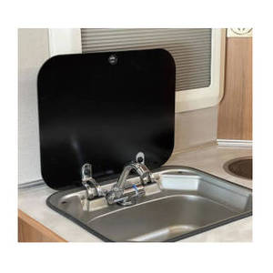 Profilé en aluminium 304 en acier inoxydable Bol unique en verre trempé au-dessus du camping-car Camping-car Portable Caravan RV Kitchen Sink - Product Image 2