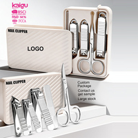 Ensemble de coupe-ongles de haute qualité, durable, 5 pièces, en acier inoxydable, outils de soin de beauté, kits de manucure de voyage pour hommes et femmes