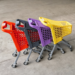 Chariot de courses silencieux pour supermarché, grande capacité 340L, panier en fil métallique, robuste, pour usage commercial et alimentaire, kit d'utilisation - Product Image 5