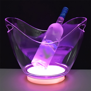 Secchiello per Ghiaccio Luminoso a <span class=keywords><strong>LED</strong></span> in Acrilico di Alta Qualità per Birra, Vino e Champagne - Product Image 6