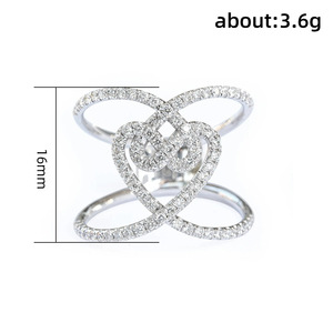 Anello Geometrico 3D a Forma di Cuore per Donne, Gioiello da Dito alla Moda - Product Image 5