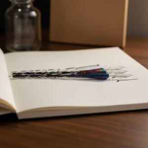 Lot de 3 stylos plongeurs en verre dichroïque fait main « Nuit étoilée » pour les papeteries, écriture fluide - Product Image 1