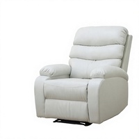 Fauteuil inclinable beige avec télécommande, massage chauffant, pivotant et à bascule, en tissu doux et ergonomique pour salon, chambre et appartement