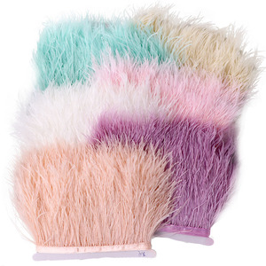 Franges et garnitures en <span class=keywords><strong>plumes</strong></span> <span class=keywords><strong>d</strong></span>'<span class=keywords><strong>autruche</strong></span> pour la couture et l'artisanat - Product Image 2